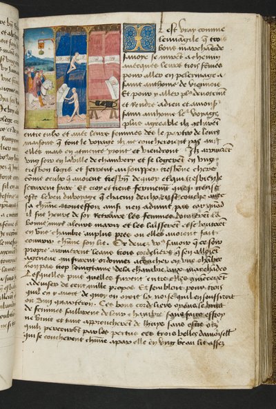 MS Hunter 252 070r Stránka ze stovky nových zpráv, c.1461-62 od French School