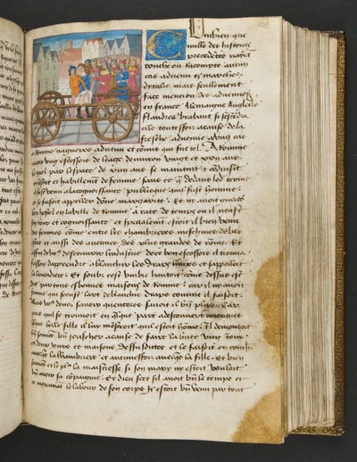 MS Hunter 252 108r Stránka ze stovky nových zpráv, c.1461-62 od French School