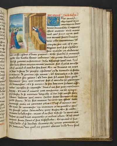MS Hunter 252 112r Stránka ze stovky nových zpráv, c.1461-62 od French School
