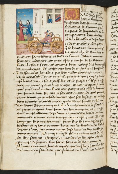 MS Hunter 252 122v Stránka z Cent Nouvelles Nouvelles, c.1461-62 od French School