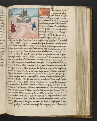 MS Hunter 252 145r Stránka ze stovky nových zpráv, c.1461-62 od French School