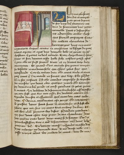 MS Hunter 252 163r Stránka ze stovky nových zpráv, c.1461-62 od French School