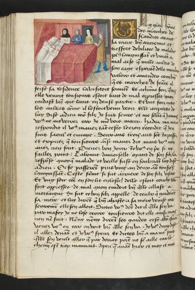MS Hunter 252 164v Stránka z Cent Nouvelles Nouvelles, c.1461-62 od French School