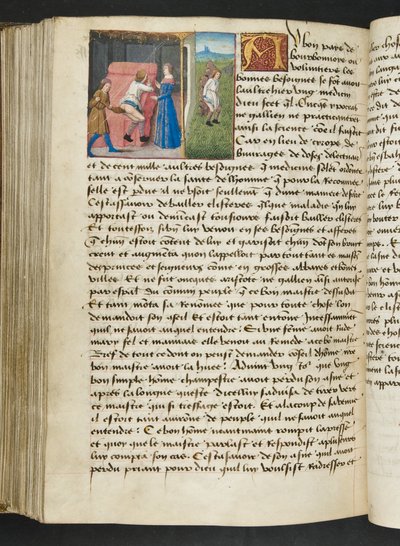 MS Hunter 252 167v Stránka z Cent Nouvelles Nouvelles, c.1461-62 od French School