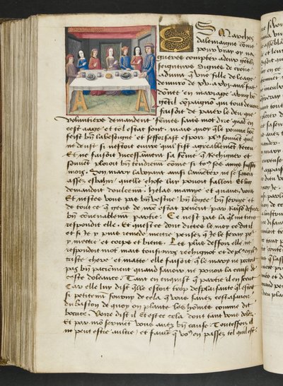 MS Hunter 252 168v Stránka z Cent Nouvelles Nouvelles, c.1461-62 od French School