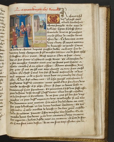 MS Hunter 252 192r Stránka ze stovky nových zpráv, c.1461-62 od French School