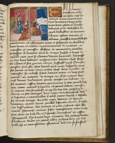 MS Hunter 252 197r Stránka ze stovky nových zpráv, c.1461-62 od French School