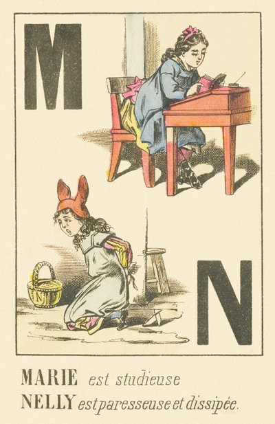 M N: Marie je pilná Nelly je líná a roztěkaná od French School