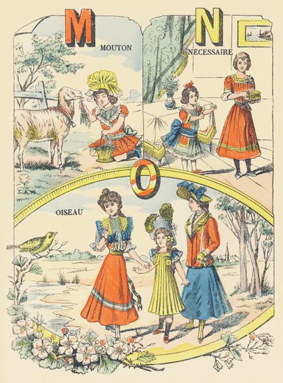 M N O: ovce, potřebná, ptáčka od French School