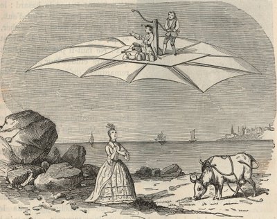 Stroj (Větroň) od Samuela Musgravea (1732-1780) Rytina v „“Vědy k dispozici všem – Populární fyzika a chemie““ od Alexise Clerca – Konec 19. století – Soukromá sbírka od French School