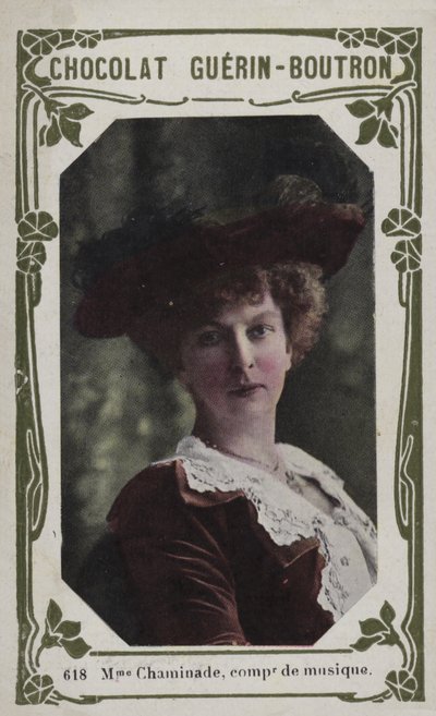 Madame Chaminade, hudební skladatel (barevné fotografie) od French School