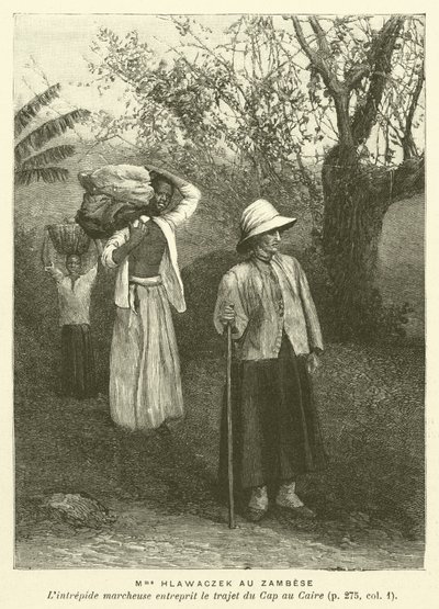 Madame Hlawaczek Au Zambese (rytina) od French School