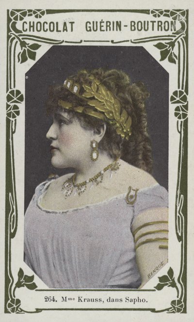 Madame Kraussová, v Sapfó (barevná fotografie) od French School