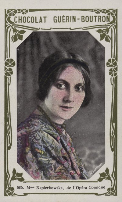 Madame Napierkowska, z Opery-Comique (barevné foto) od French School