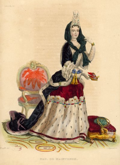 Madame de Maintenon (barevná rytina) od French School