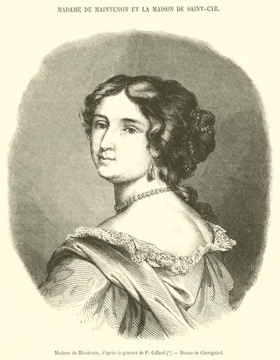 Madame de Maintenon (rytina) od French School