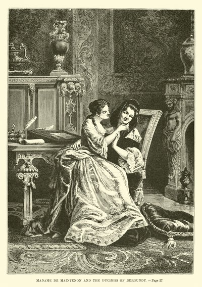 Madame de Maintenon a vévodkyně z Burgundska od French School