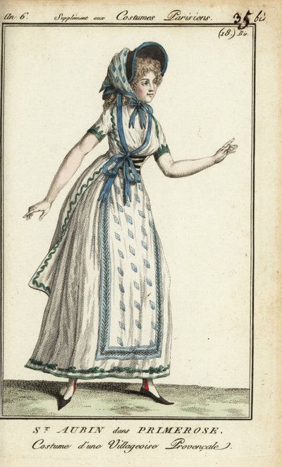 Madame de St. Aubin v kostýmu jako Primerose. od French School