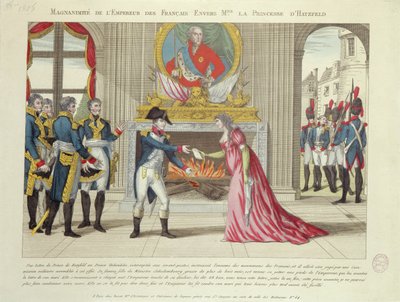 Velkodušnost císaře Napoleona vůči princezně z Hatzfeldu, 1806 od French School