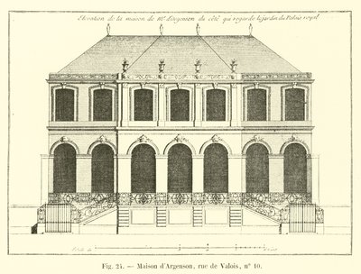 Argensonův dům, rue de Valois, č. 10 od French School