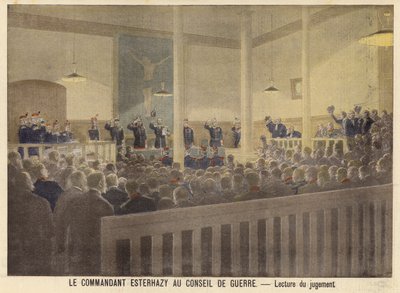 Major Esterhazy před vojenským soudem od French School