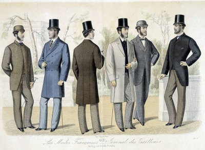 Mužské modely, "Journal of tailors" od French School