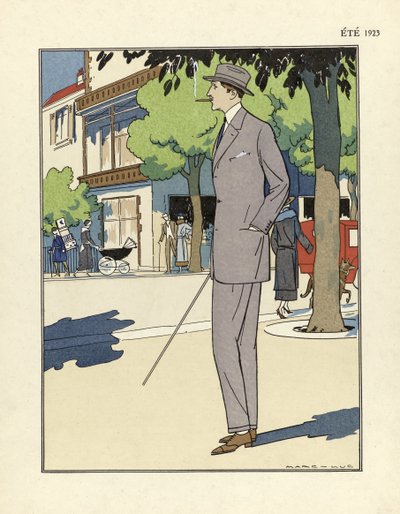 Mans Suit, Marc-Luc, pub. 1923 (pochoárový tisk) od French School