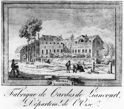 Manufacture, Duke de la Rochefoucauld v Liancourtu; Továrna na struny v Liancourtu, oddělení Oise. od French School