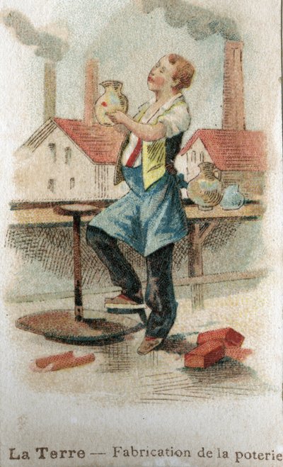 Výroba keramiky, začátek 20. století (chromo) od French School