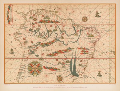 Mapa Ameriky od French School
