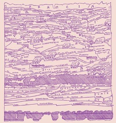Mapa Galie - fragment od French School
