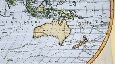 Mapa New Holland, c.1650-1780 od French School