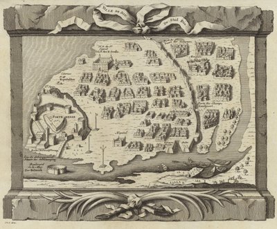 Mapa ostrova Diu od French School
