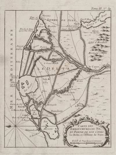 Mapa delty Nilu od French School