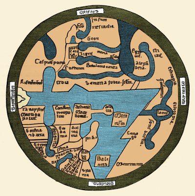Mapa římského světa od French School