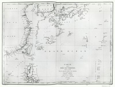 Mapa Jihočínského moře, z itineráře La Perouse od French School