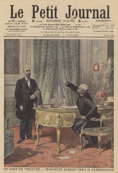 Marcelin Albert na setkání s francouzským premiérem Georgesem Clemenceauem (barevné lito) od French School