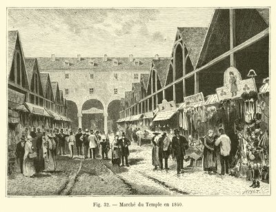 Marche du Temple v roce 1840 od French School