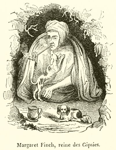 Margaret Finch, reine des Gipsies (rytina) od French School