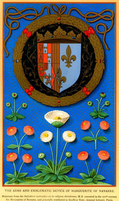 Symbolické zařízení Marguerite de Navarre od French School