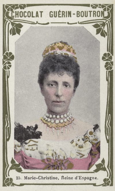 Marie-Christine, Reine dEspagne (barevná fotografie) od French School