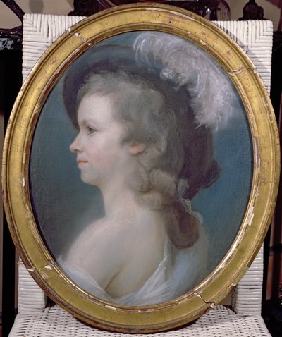 Marie Anne Paulze (1758-1836) jako mladá dívka od French School