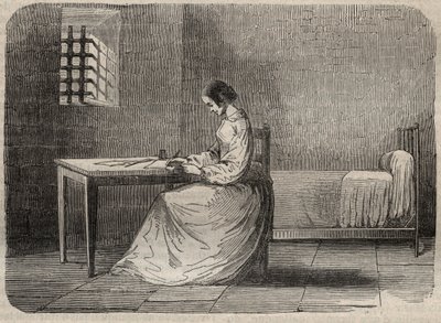 Marie Fortunee Capelle, Marie Lafarge (madame) (1816-1852) francouzský zločinec ve svém vězení - rytina v „Causes celebres de tous les peuple“ od Armanda Fouquiera (1817-18?) 1858-1867 - soukromá sbírka od French School