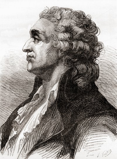 Marie Jean Antoine Nicolas de Caritat, markýz de Condorcet, z „Les Merveilles de la Science“, vydáno kolem roku 1870 (rytina) od French School