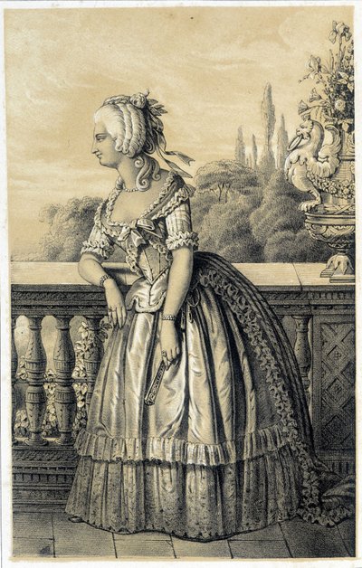Marie Therese de Savoie Carignan (1749-1792), princezna z Lamballe - v „Historické galerii francouzské revoluce“ od Alberta Maurina, ed. Paříž 1843 od French School