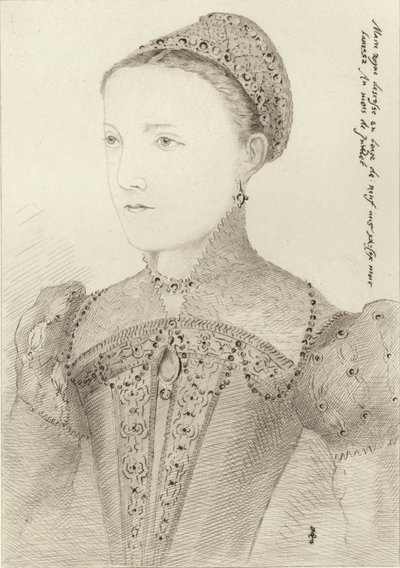Mary Queen of Scots jako mladá žena od French School