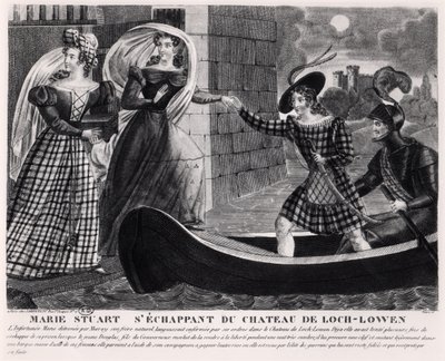 Marie Stuartovna (1542-87) Útěk z hradu Loch Leven od French School