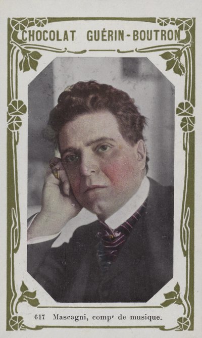 Mascagni , hudební skladatel (barevné fotografie) od French School