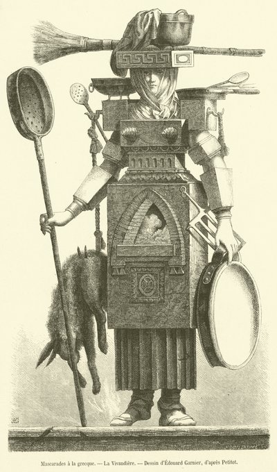 Řecké maškarády, La Vivandiere (rytina) od French School