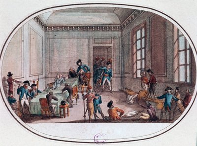 Maximilien de Robespierre zraněn v předsálí Comite de Salut Public od French School